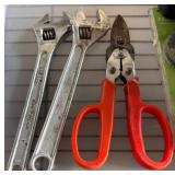 Adjustable Wrenches and Shears Assortment