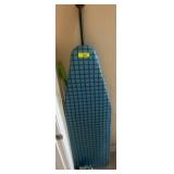 Iron and Ironing Board with Blue Cover