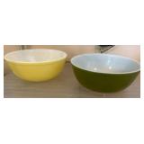 Two Pyrex Mixing Bowls