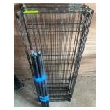 Black Metal Wire Shelving Unit with Poles