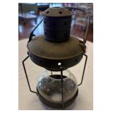 Metal Hanging Lantern with Glass Globe