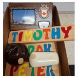 Wooden Plaques and Cleaning Brush