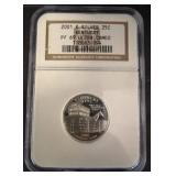 2001-S Silver Kentucky 25ï¿½ PF69 Ultra Cameo Coin