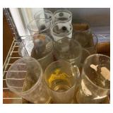 Glassware Including Patterned Tumblers