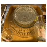 Glassware Including Bowls and Vase