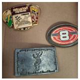 Three Decorative Belt Buckles