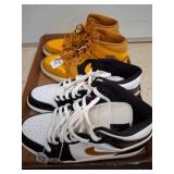 Two Pairs of Air Jordan High-Top Sneakers, 9.5