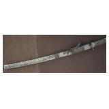 Decorative Sword with Carved Scabbard and Fittings