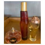 Three Perfume Bottles, Assorted Brands