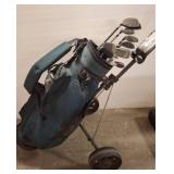 Golf Club Set with Bag and Push Cart