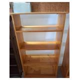 Solid Wood Bookshelf with Four Shelves