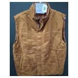 Brown Ultra Suede Vest with Plaid Lining