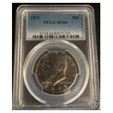 1972 PCGS MS64 Kennedy Half Dollar