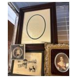 Framed Art Including Needlepoint and Miniature