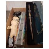 Box Lot: Pillsbury Figure, Texaco Truck, Wand