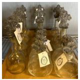 Lulu & Co. Glass Bottles with Ornate Stoppers