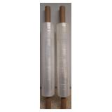 Two Rolls of Clear Plastic Stretch Wrap