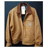 Carhartt Brown Canvas Jacket with Corduroy Collar