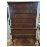 Vintage Lee Crafts Wooden Highboy Chest