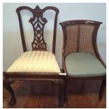 Wooden Side Chairs with Upholstered Seats