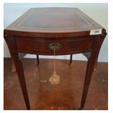 Drop-Leaf Writing Table with Leather Inlay