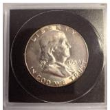 1954 Franklin Half Dollar in Protective Case