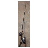 Two Fishing Rods with Zebco 33 and Baitcaster Reel