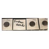 Indian Head Pennies, 1902, 1906, and 1908