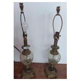 29-Inch Glass and Metal Table Lamps