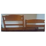 Twin Wood Headboard and Footboard Set