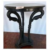 Black Pedestal Table With Swan Motif Legs
