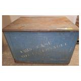 Blue Metal Storage Box, 22x16x14