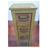 Green Wooden Cabinet With Four Drawers
