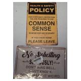 Two Decorative Metal Signs