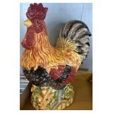 Ceramic Rooster Cookie Jar with Removable Lid