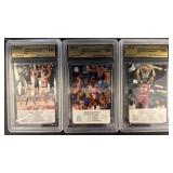 1988 Fournier Estrellas NBA Graded Card Trio