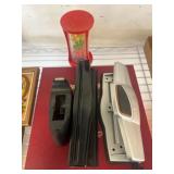 Office Punches, Tape Dispenser, Timer, and Records