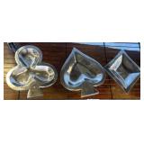 Four Metal Playing Card-Shaped Molds