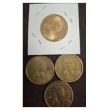 2000-P Sacagawea Dollar Coins, Lot of Four