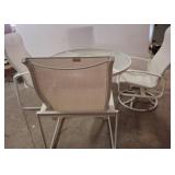 Glass-Top Patio Table with Four Chairs, 48ï¿½28