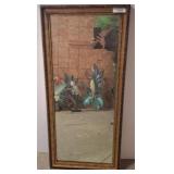 Rectangular Wall Mirror with Ornate Frame