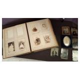 Photo Album With Tintypes and Cabinet Cards