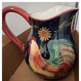 Certified International Ceramic Rooster Pitcher