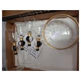 Lenox Crystal Bowl & Artland Cordial Glassware