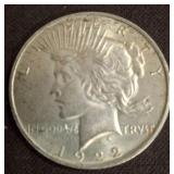 1922 U.S. Peace Silver Dollar Coin