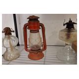Three Vintage Oil and Kerosene Lanterns