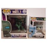 Two Funko Pop! Figures: Hydra Stomper & Teddy Rick