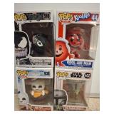 Four Funko Pop! Figures with Packaging Issues