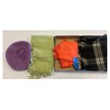 Scarves and a Purple Beret