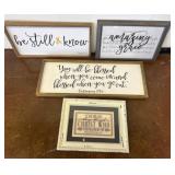 Four Decorative Wall Signs